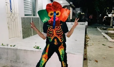 Shakira al tomarse la foto la noche anterior en el barrio Boston. 