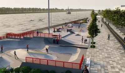 Así quedaría el Skatepark en el Gran Malecón. 