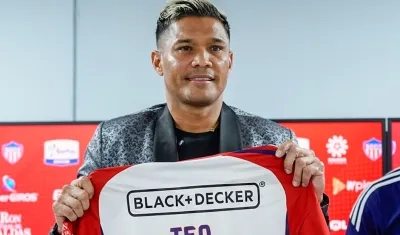 Teófilo Gutiérrez durante su presentación.