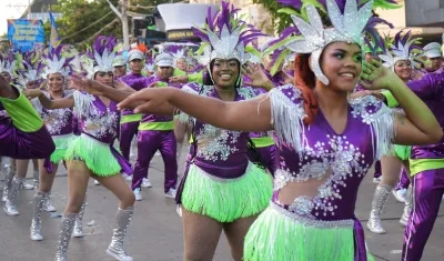 Comparsa de la Policía Nacional.