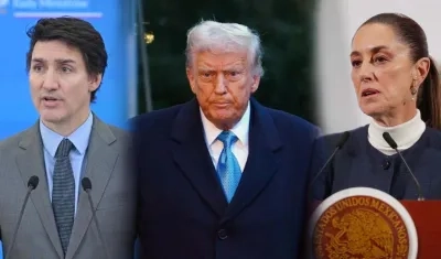 Trudeau, Trump y Sheinbaum.
