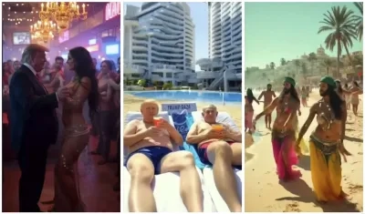 Imágenes del video de Trump.