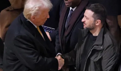 El Presidente de Estados Unidos, Donald Trump, y el mandatario de Ucrania, Volodímir Zelenski.