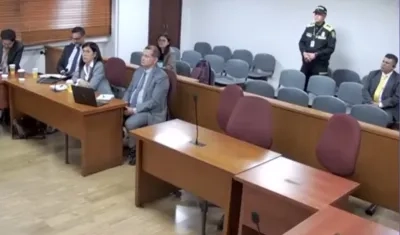 Álvaro Uribe asistió virtualmente a la audiencia de hoy.