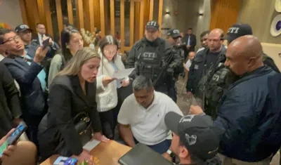 Momento de la detención de Andrés Rojas, alías 'Araña'.