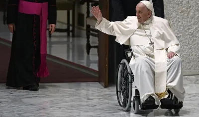 El Papa Francisco tras una audiencia recientemente.