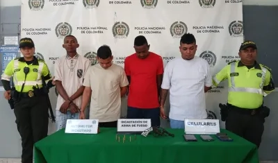 Capturados en el barrio Villa San Pedro.