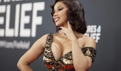 La cantante Cardi B en los Grammy.