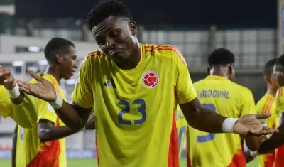 El delantero Néiser Villarreal, máximo goleador del Sudamericano con seis tantos. 