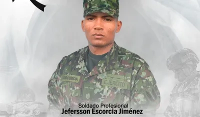 Jefersson Escorcia Jiménez, soldado del Ejército Nacional.