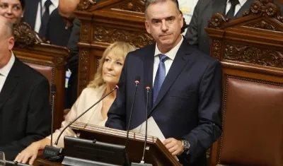 Yamandú Orsi en investidura como Presidente de Uruguay este sábado.