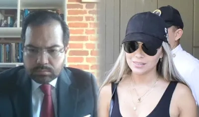 El abogado Alejandro Carranza  y Days Vásquez