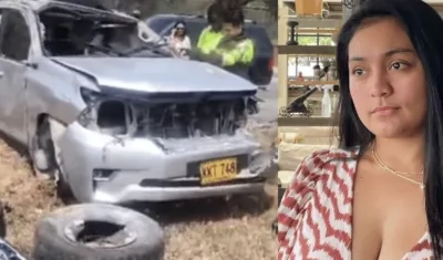 Accidente en la vía Santa Marta - Ciénaga. 