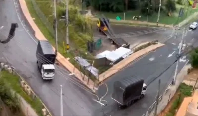 Momento del accidente. 