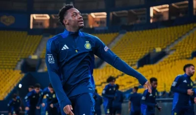 Jhon Durán en entrenamiento con Al Nassr.