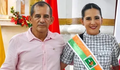 Jesús Montañez y su hija la alcaldesa Diomara Montañez Peñaranda.