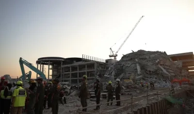 El edificio que colapsó en Bangkok.