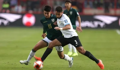 Imagen del partido de Bolivia y Uruguay.