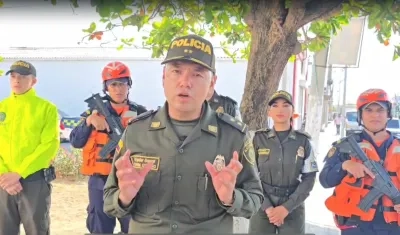 General Edwin Urrego, comandante de la Mebar.