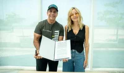 Alcalde Alejandro Char y Johana Bahamón.