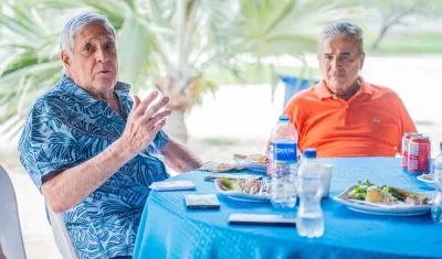 Eduardo Dávila, dueño del Unión Magdalena, y Jorge Luis Pinto.