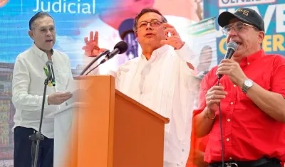 Efraín Cepeda, Gustavo Petro, Miguel Ángel Pinto. 