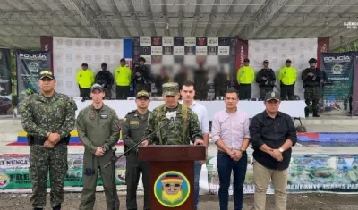 Coronel Henry Herrera, comandante Novena Brigada del Ejército, durante declaraciones.