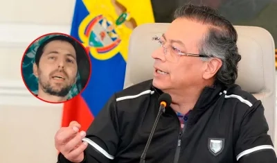 Elkana Bohbot y el Presidente Gustavo Petro.