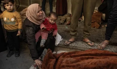 Fallecidos en Gaza, tras el ataque aéreo israelí.