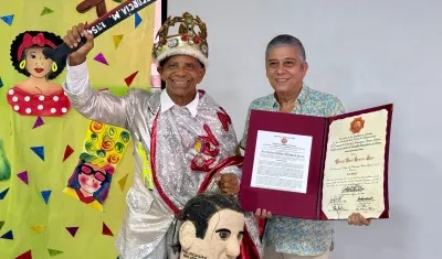 Wilfrido Escorcia con Germán Gómez López, representante a la Cámara por el Atlántico