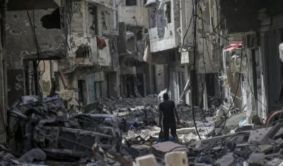 Destrucción en el norte de Gaza.