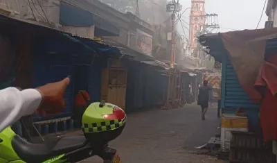 Incendio en el Centro de Barranquilla.