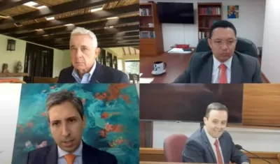 Aspecto del juicio contra el expresidente de la República, Álvaro Uribe Vélez.