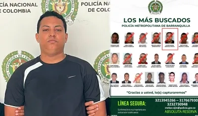 Leider Adonis Mendoza Urueta aparece en el cartel de los más buscados en Barranquilla. 
