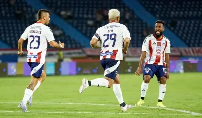 Steven ‘Titi’ Rodríguez,  Teófilo Gutiérrez y ‘Cariaco’ González. 