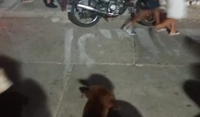 Lugar donde ocurrió el hecho violento en la noche de este domingo. 