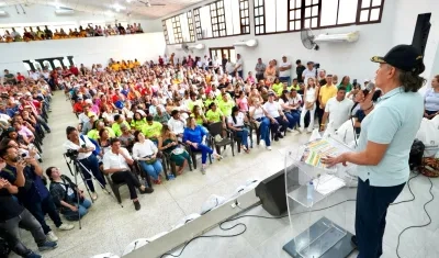Gustavo Bolívar, director de Prosperidad Social, desde Soledad.
