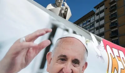 Imagen del Papa Francisco en el hospital Gemelli.