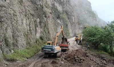 Derrumbe en el sector Pasto – Mojarras.