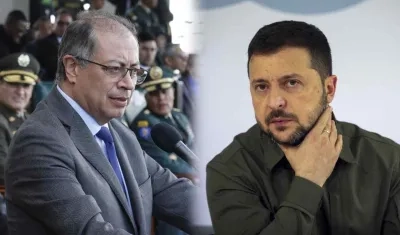 Gustavo Petro, Presidente de Colombia; y Volodímir Zelenski, de Ucrania. 