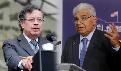 Gustavo Petro y José Raúl Mulino, presidentes de Colombia y Panamá, respectivamente.