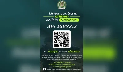 Línea contra el crimen.