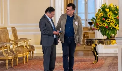 El Presidente Gustavo Petro antes de la alocución donde anunció que convocará una Consulta Popular. 