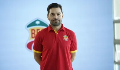 Nelson 'Rolo' Flórez en la presentación del Barranquilla FC 2025.