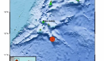Imagen del reporte del sismo.