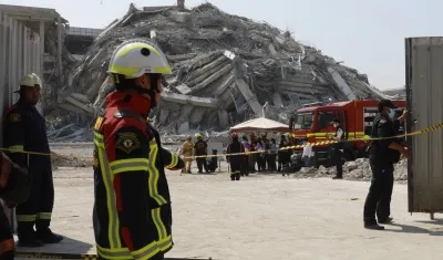 El edificio que colapsó.