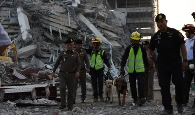Varios edificios ha colapsado tras el potente sismo. 