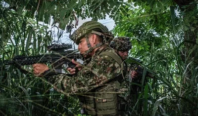 Tropas del Ejército en zona rural de Tibú.