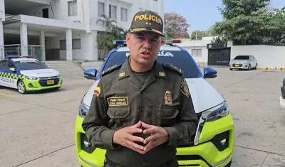 El coronel Edwin Urrego, comandante de la Policía Metropolitana de Barranquilla.