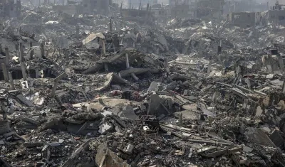 Destrucción en el norte de Gaza.